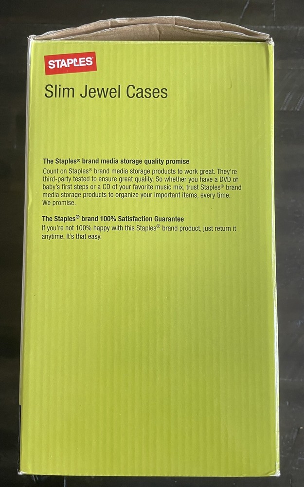 Staples Slim Jewel CD Cases New in open box