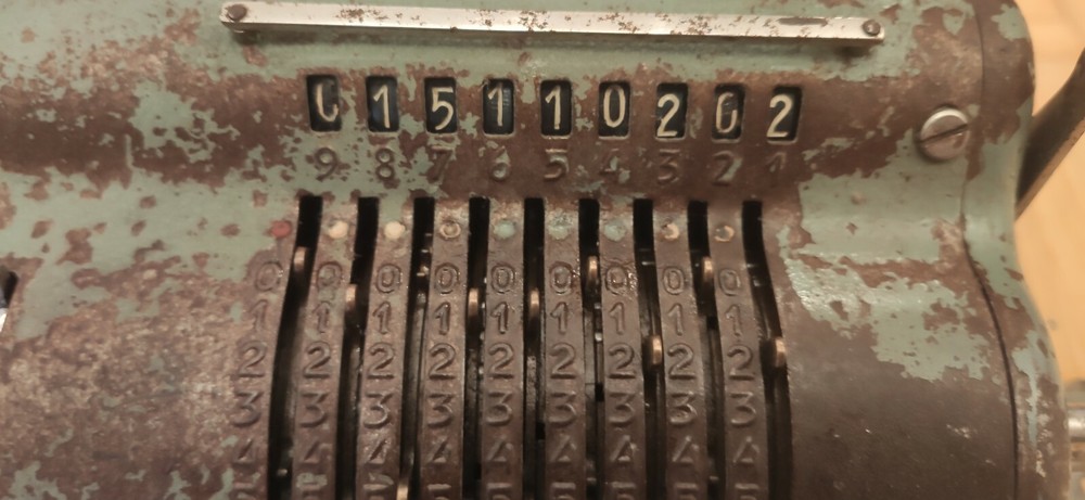 CALCOREX VINTAGE MECHANICAL CALCULATOR Pinwheel adding machine