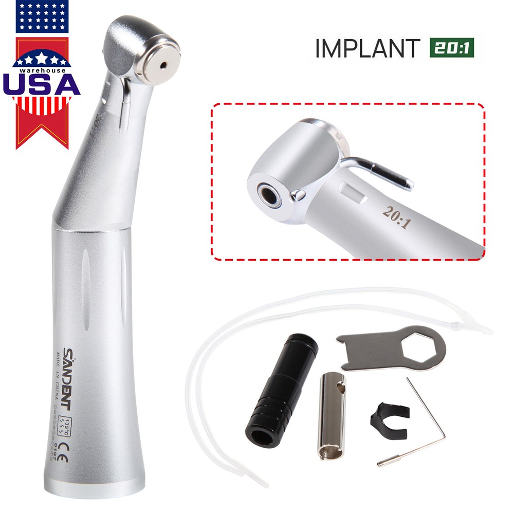 Dental Implant 20:1 Reduction Contra Angle Handpiece Push Button E-type ty