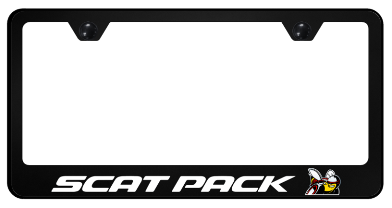 Dodge Scat-Pack Full Color Black Unbreakable License Frame