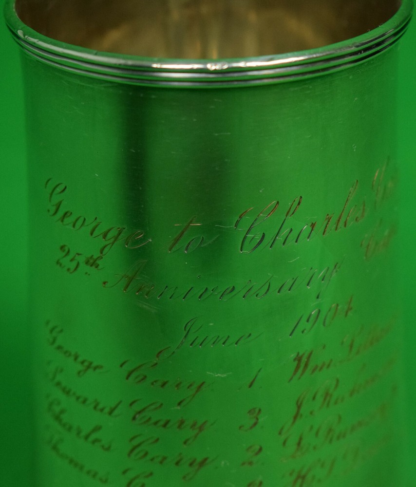 Silver 1904 Engraved Polo Mug
