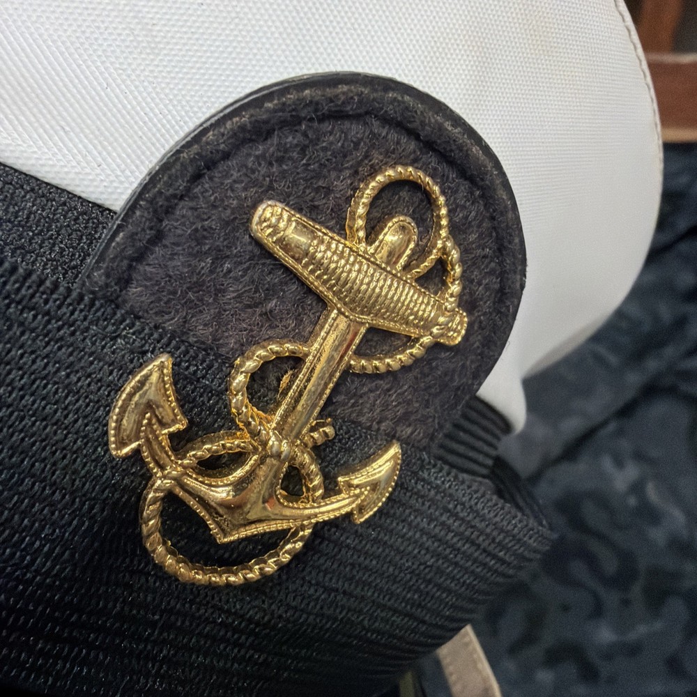 B02- US Navy Kingform Uniform Cap Officer Service Hat Authentic