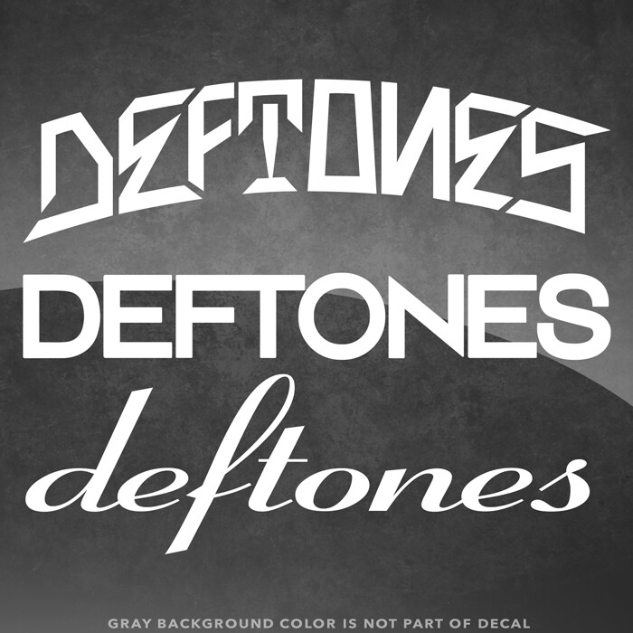 Deftones Logo Font Vinyl Decal Window Sticker - 3 Pack - White Pony