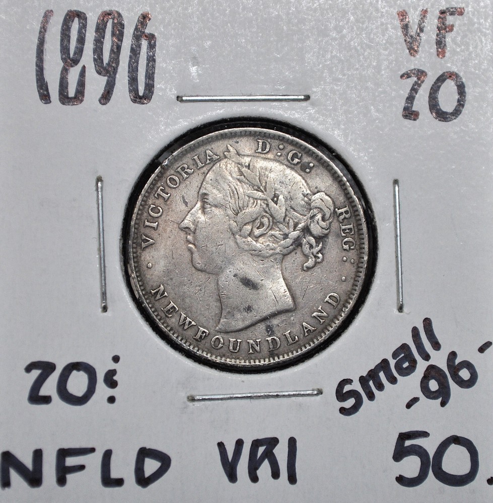 1896 Newfoundland 20 cents - Small 96