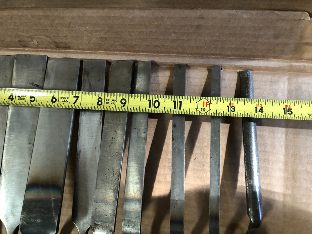 Graduated Cranked Neck Set of 10 Buck Bros Gouges Tang Chisels