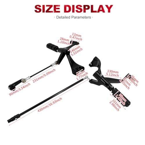 Motorcycle Forward Controls Complete Kit Pegs Levers For 2014-2022 Black