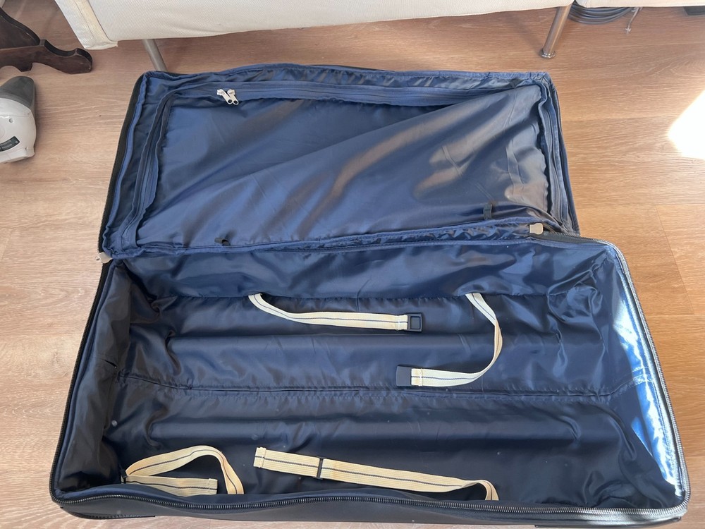 Navy Blue Suitcase with wheels