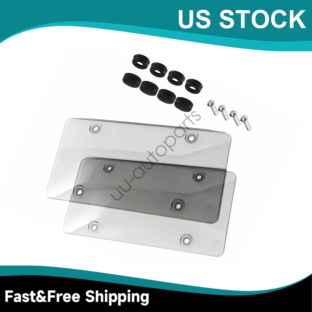 2pcs Unbreakable License Plate Bubble Covers Universal Fitment Protector License