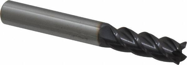 Accupro 3/8" Diam 4 Flute Single End Solid Carbide 0.01" Corner Radius End Mi...