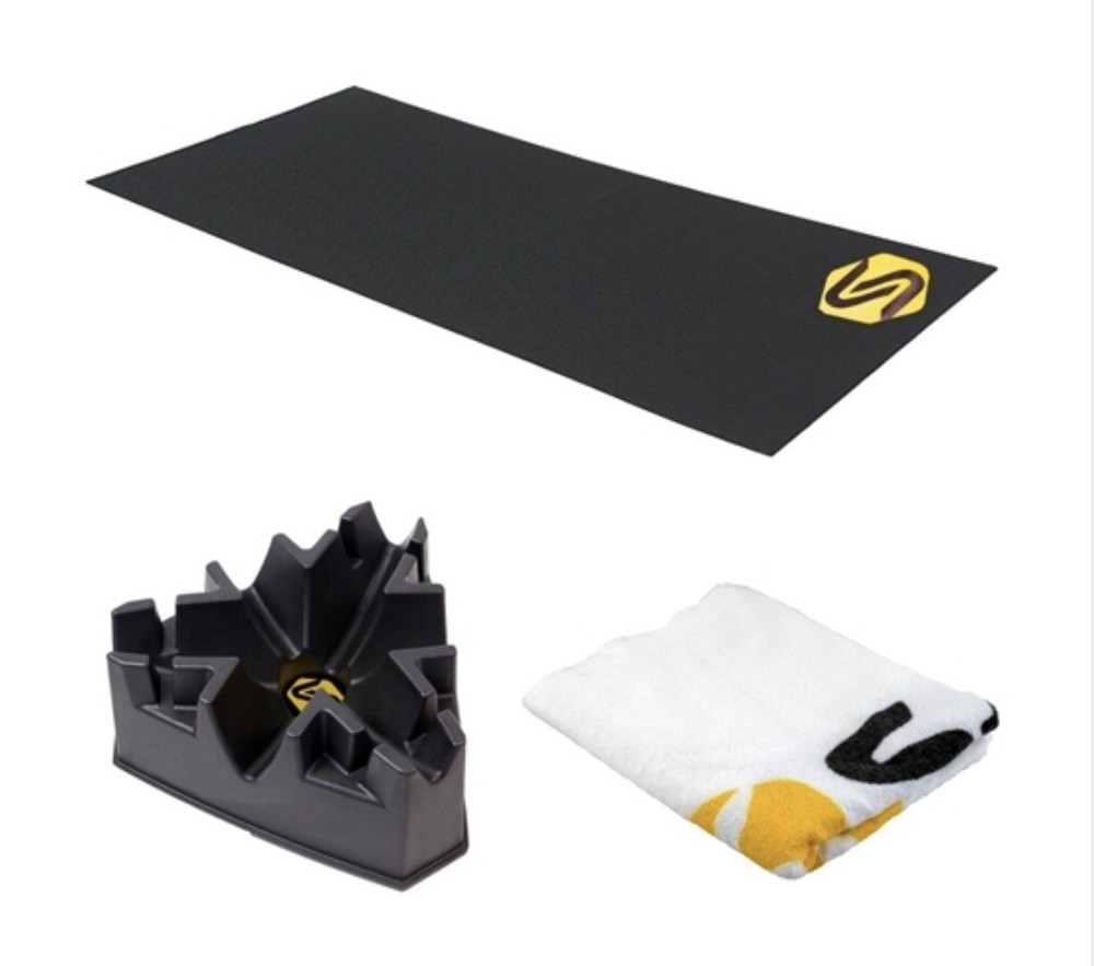 Saris 9781T Complete Accessory Training Kit Mat Climbing Block Towel for Trainer