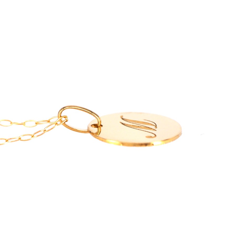 Initial Coin Necklace (50 cm) /a0219