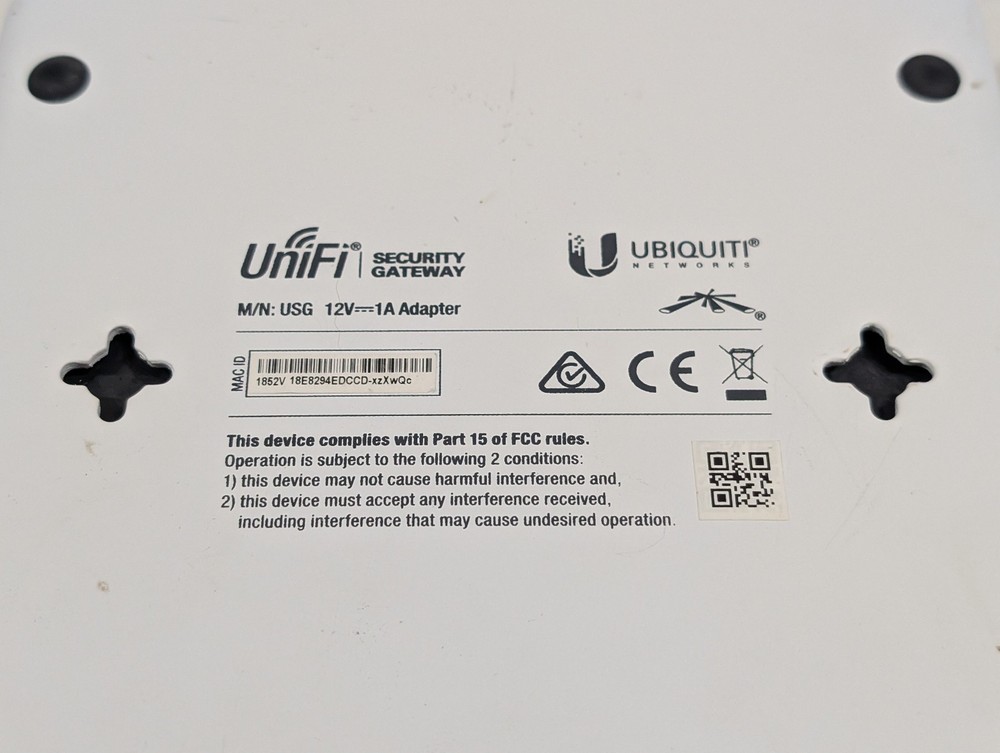 Ubiquiti UniFi Security Gateway (Model: USG)