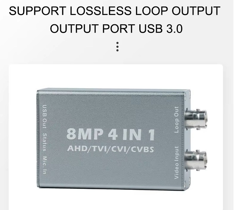 BNC CVBS/AHD/CVI/TVI to USB Capture Card BNC Encoder