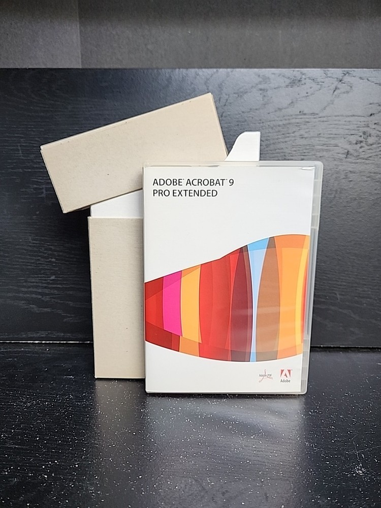 Adobe Acrobat 9 Pro Extended Professional Windows ~ Retail Box & Serial Number