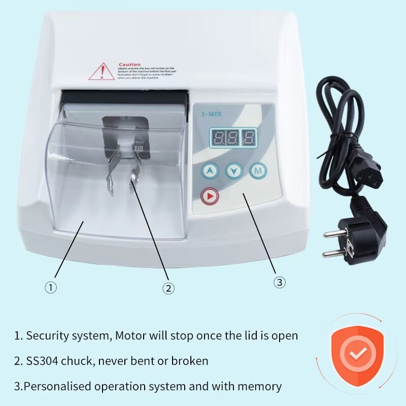 35W Dental Amalgam Capsule Mixer High Speed Lab Amalgamator Consistent Mixing