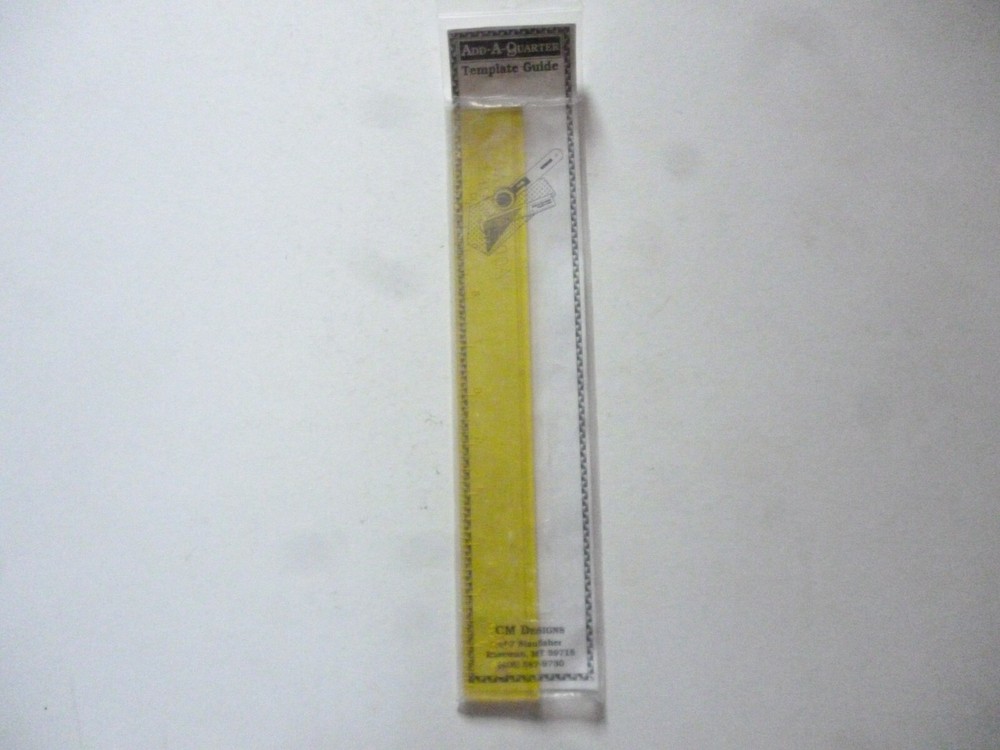 CM Designs Add-A-Quarter Plus 12" Yellow Ruler Template Guide