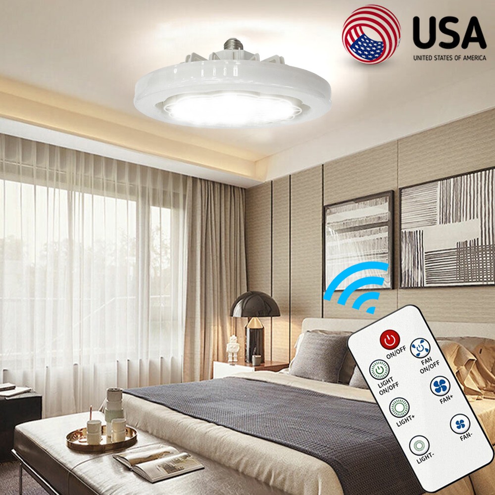Socket Ceiling Fans with Light and Remote- Socket Fan light with Dimmable Led K1