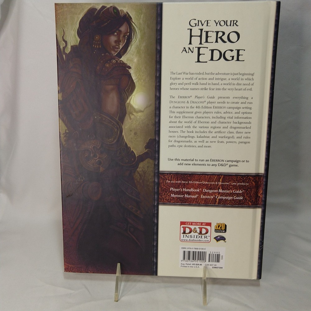 DUNGEONS & DRAGONS Eberron Player's Guide Hardcover 2009 RPG Supplement