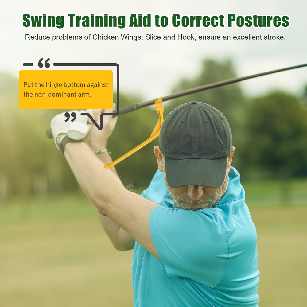 The Connector Golf Training Aid - 2 Pcs Golf Swing Trainer Aid for Posture Co...