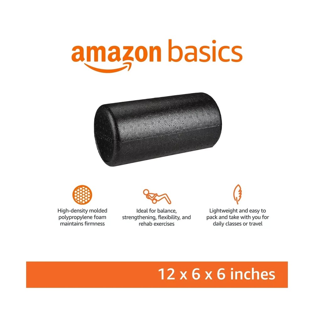 AmazonBasics 12" High-Density Round Foam Roller NEW