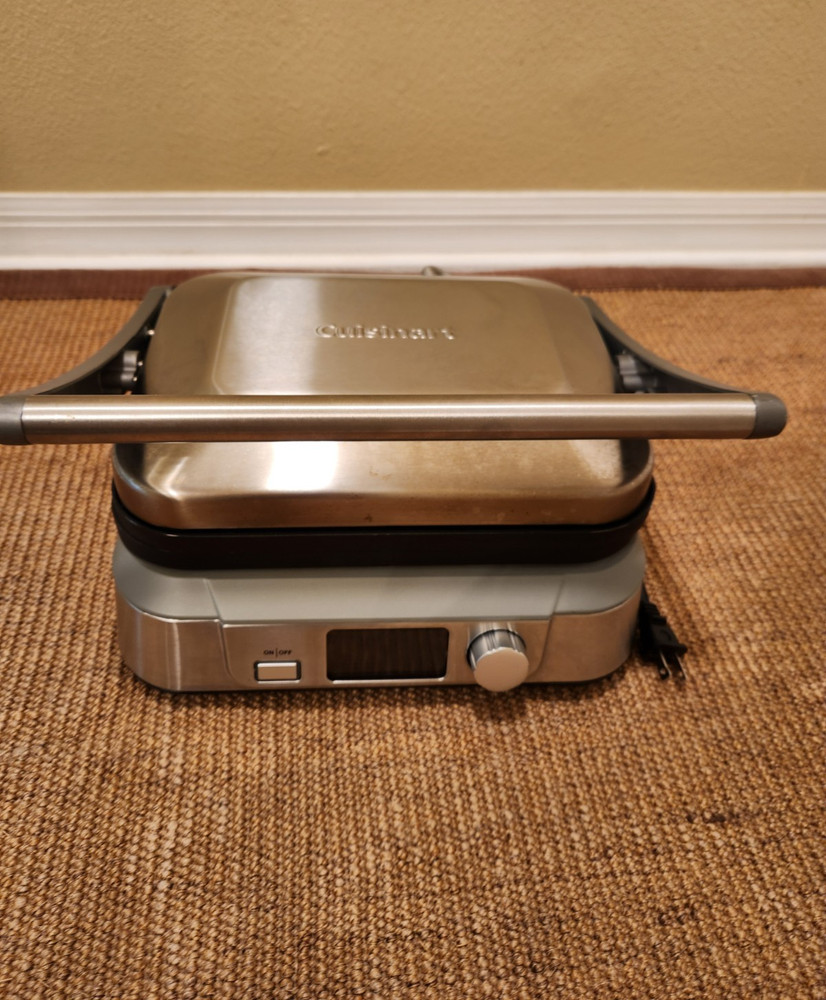 Cuisinart GR-5B Electric Griddler FIVE 5-in-1 Tested Condition LCD Displa-Tested