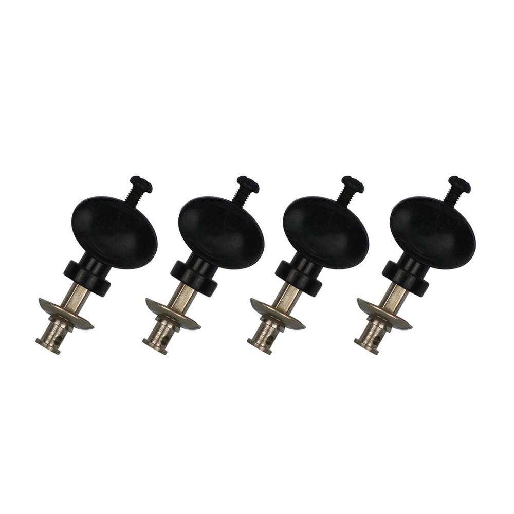 FLEOR 4 Black Ukulele Tuning Peg Key Pin Machine Head String Tuner Friction Peg
