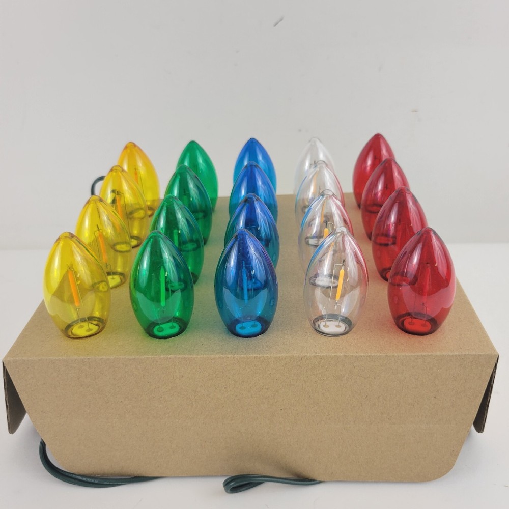 Ebenezer & Co. 20’ Nostalgic Oversized 20 Bulb Light Strand Multicolor QVC