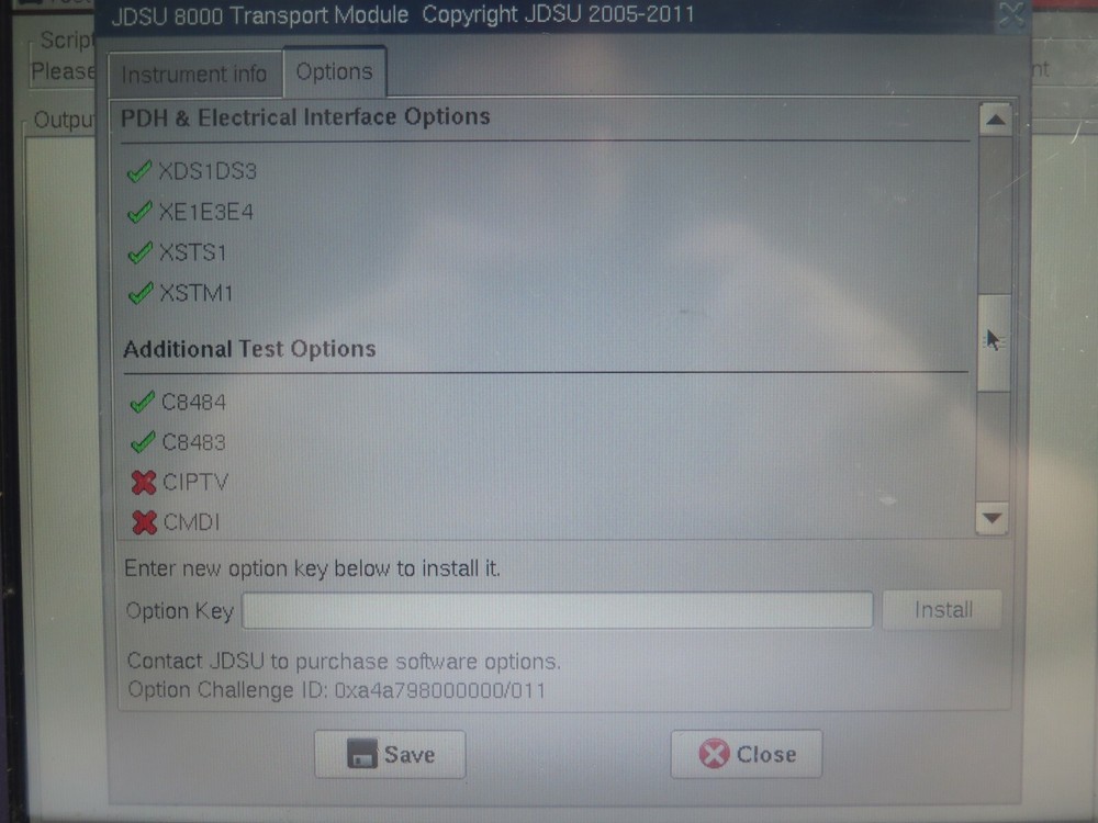 JDSU T-BERD 8000 Scalable Multitest Platform Transport Module