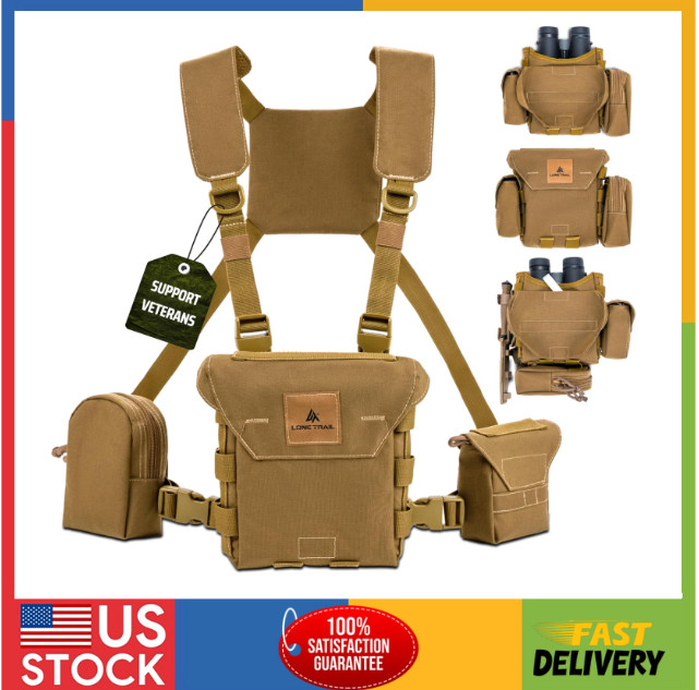 Waterproof Binocular Harness Chest Pack,Lightweight with Silent Magnetic Closure