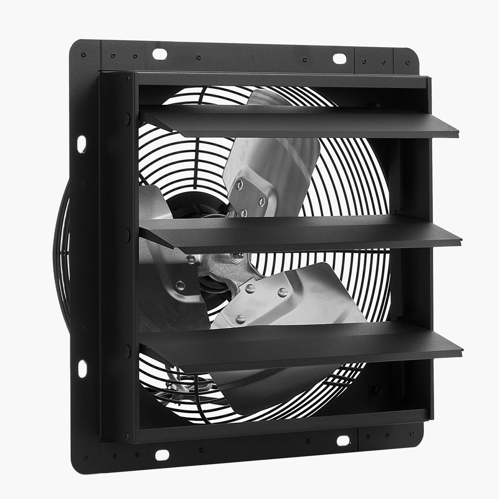 10 inch Shutter Exhaust Fan Wall Mounted Attic Vent Fan Smart Programming