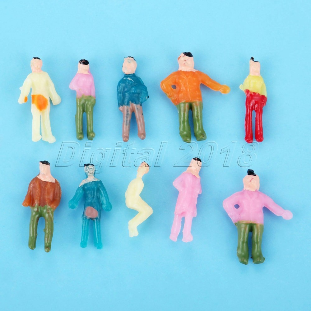 100Pc 1:300 Multicolor Model People Figures For Train Railway Layout Scenery DIY