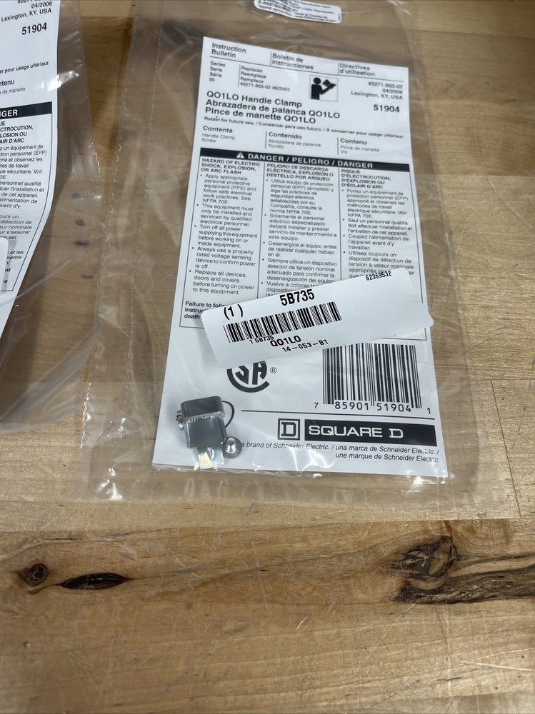 2 Pack Square D QO1LO Handle Clamps To Lock Out Single Pole QO Breakers New
