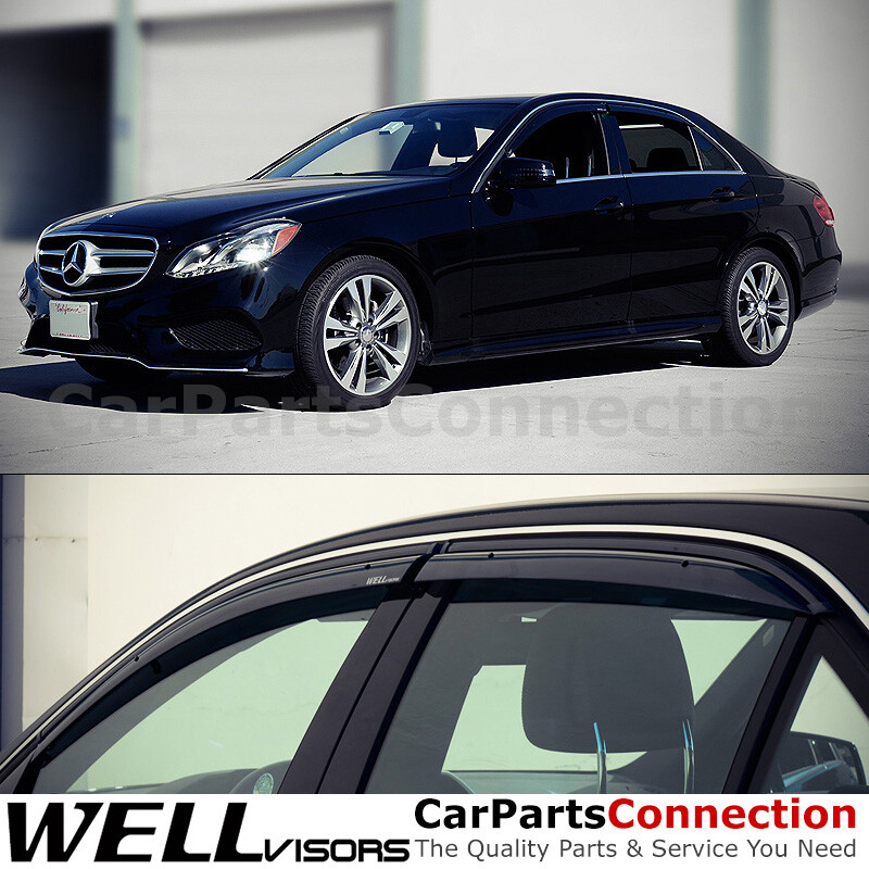 WellVisors Window Visors 2010-2016 MB E-Class Sedan W212 Sun Visor Deflectors