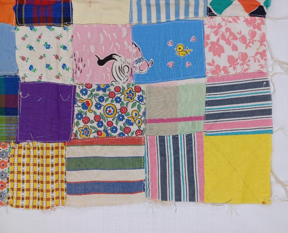 16" X 33" Patchwork Quilt Pillow Vintage Work In Progress