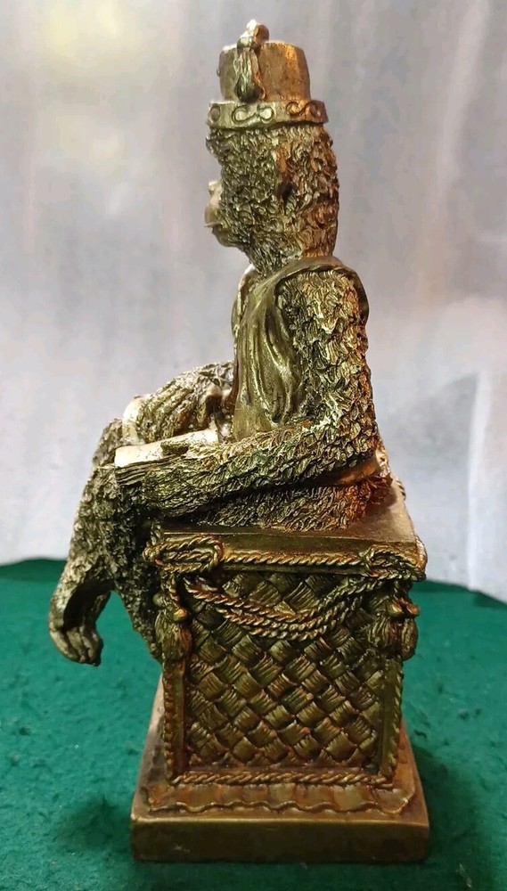 Vintage 2 Scholar Monkey Book Ends, Gold Gilded Heavy, "Very Nice"