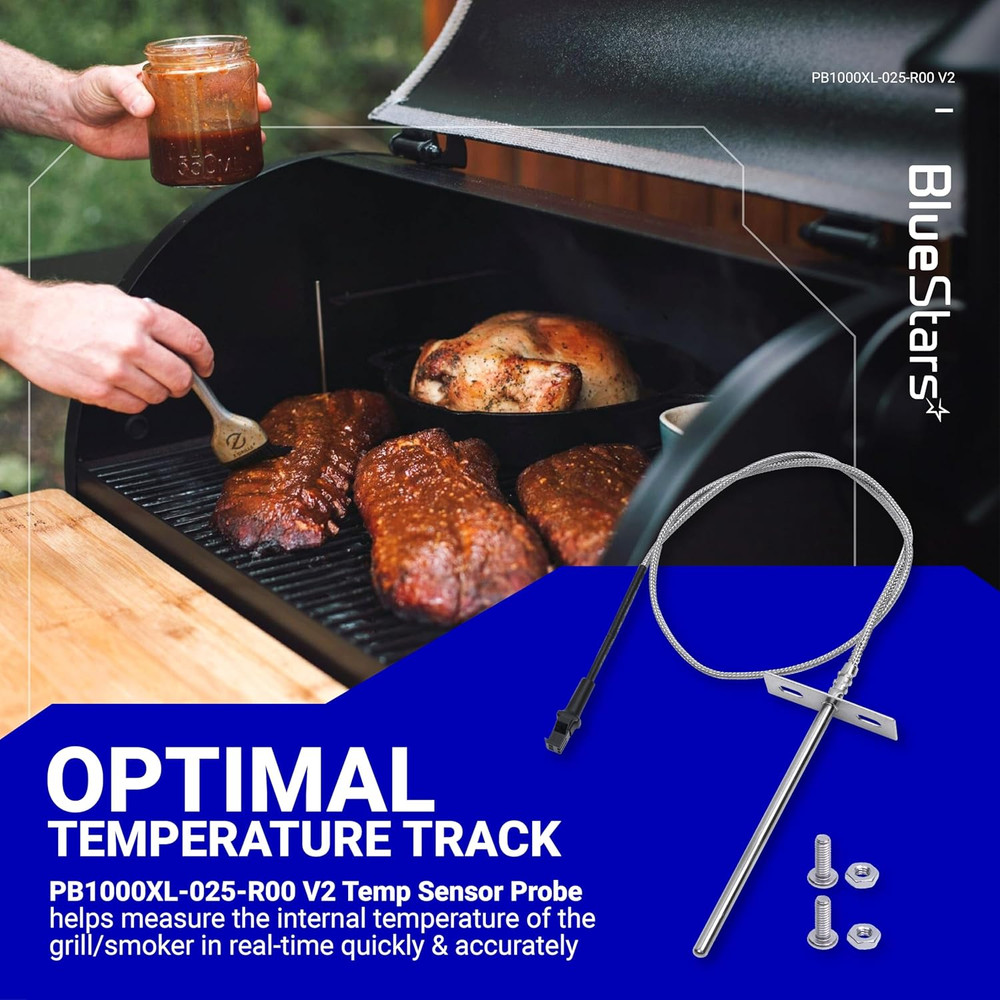 [Upgraded] RTD Temperature Probe Sensor, Compatible with Pit Boss Pellet Grills