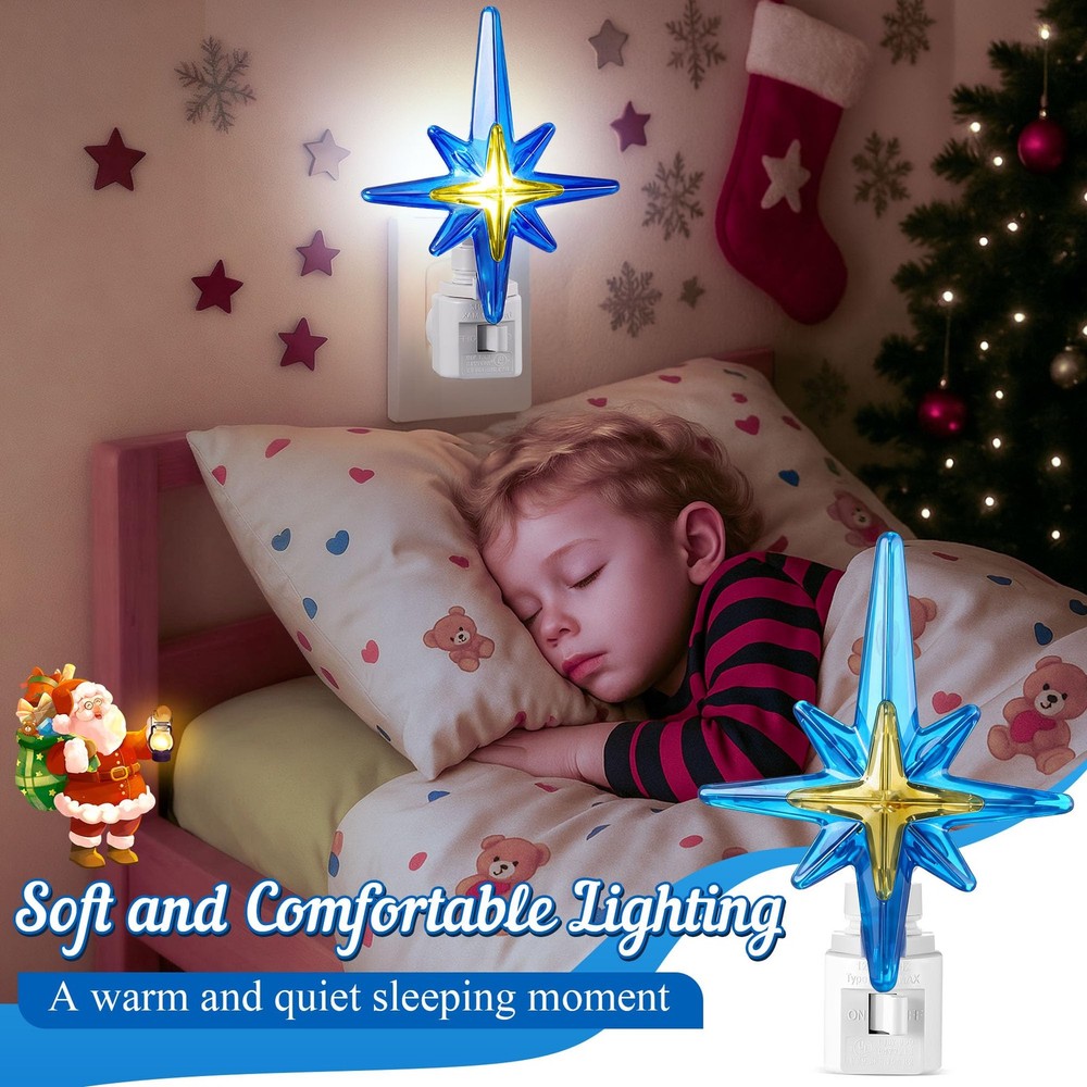 Christmas Decorations Bethlehem Star Light, blue, White