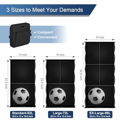 Large Capacity Trunk Organizer, Waterproof Car Accessory, Extra Large Black