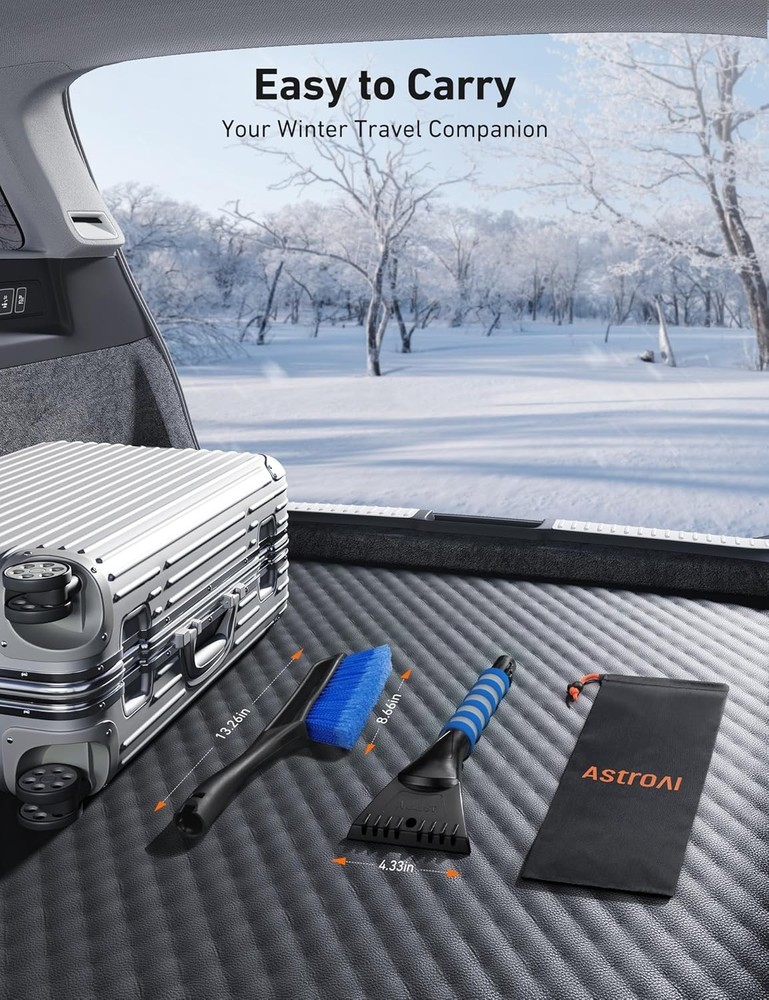 27" Snow Brush and Ice Scraper in Blue