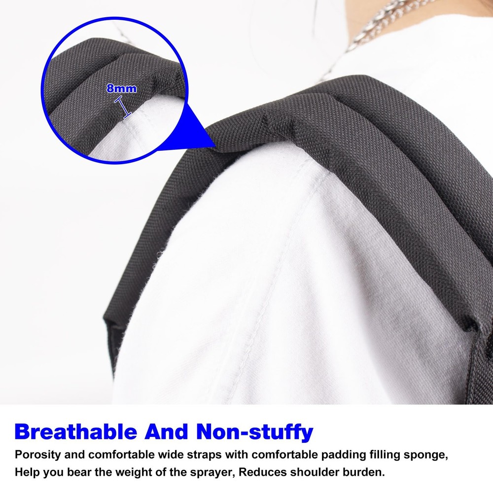 BZTT Backpack Sprayer Straps Replacement Solo Small, Black