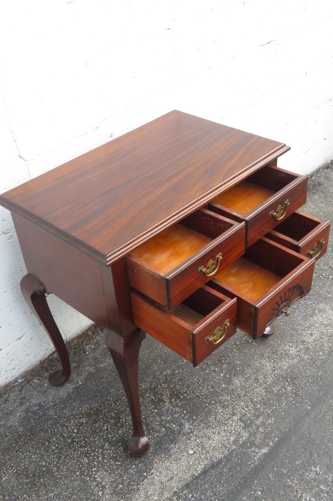 Late 1800s Queen Anne Legs Solid Mahogany Small Server Buffet 5603