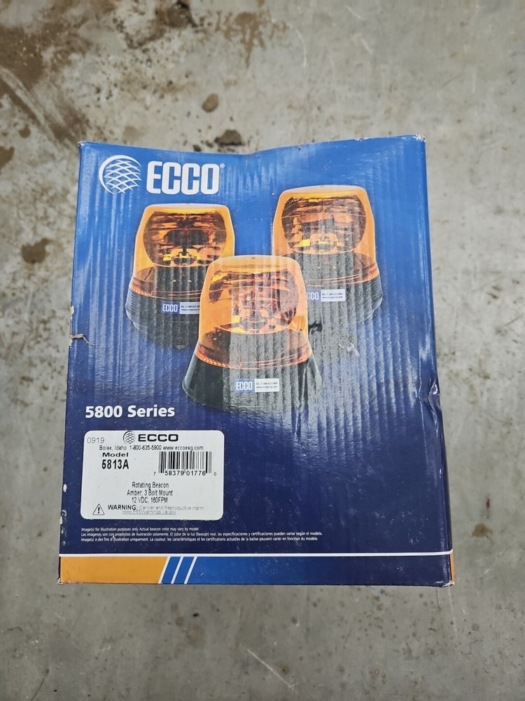 ECCO 5813A Rotating Beacon,Amber,Rotating 49KD39