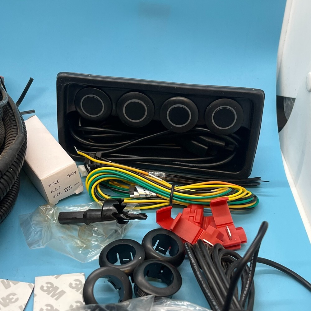 NEW Echomaster PS-FBP-M ParkAlert Car Front Sensor System W/Buzzer FULL KIT SET