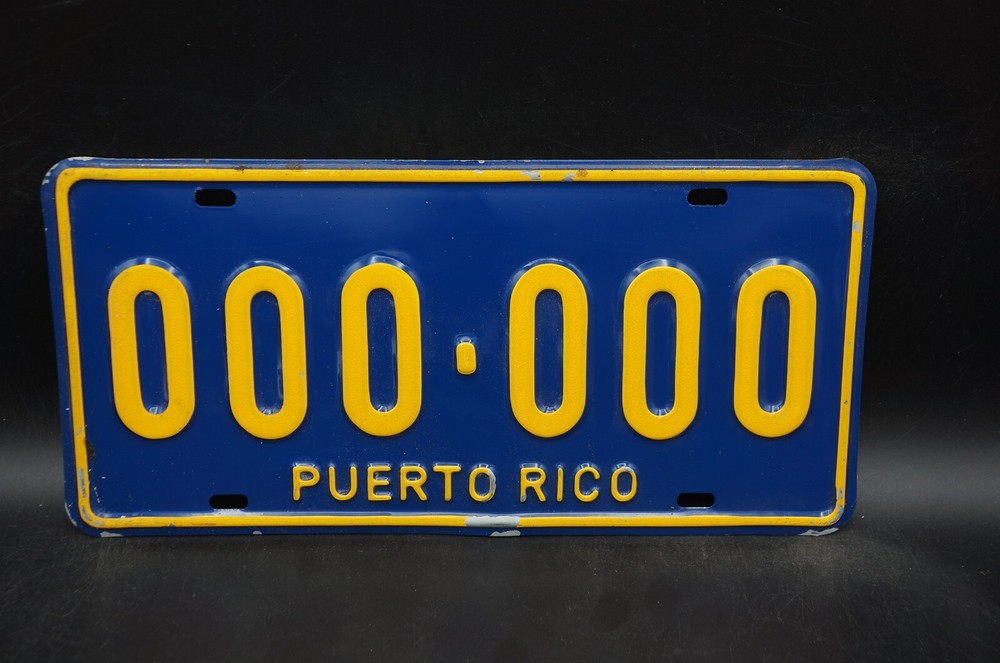 1966 PUERTO RICO Sample License Plate - Nice Quality