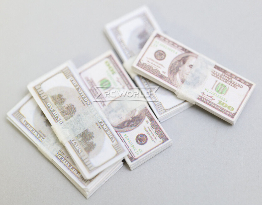 RC 1/10 Scale CURRENCY $10 Bill Stacks BILLS (5) Stacks
