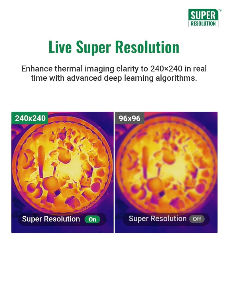 High-Resolution Thermal Imaging Camera with Laser Pointer - 240 x 240 Resolution
