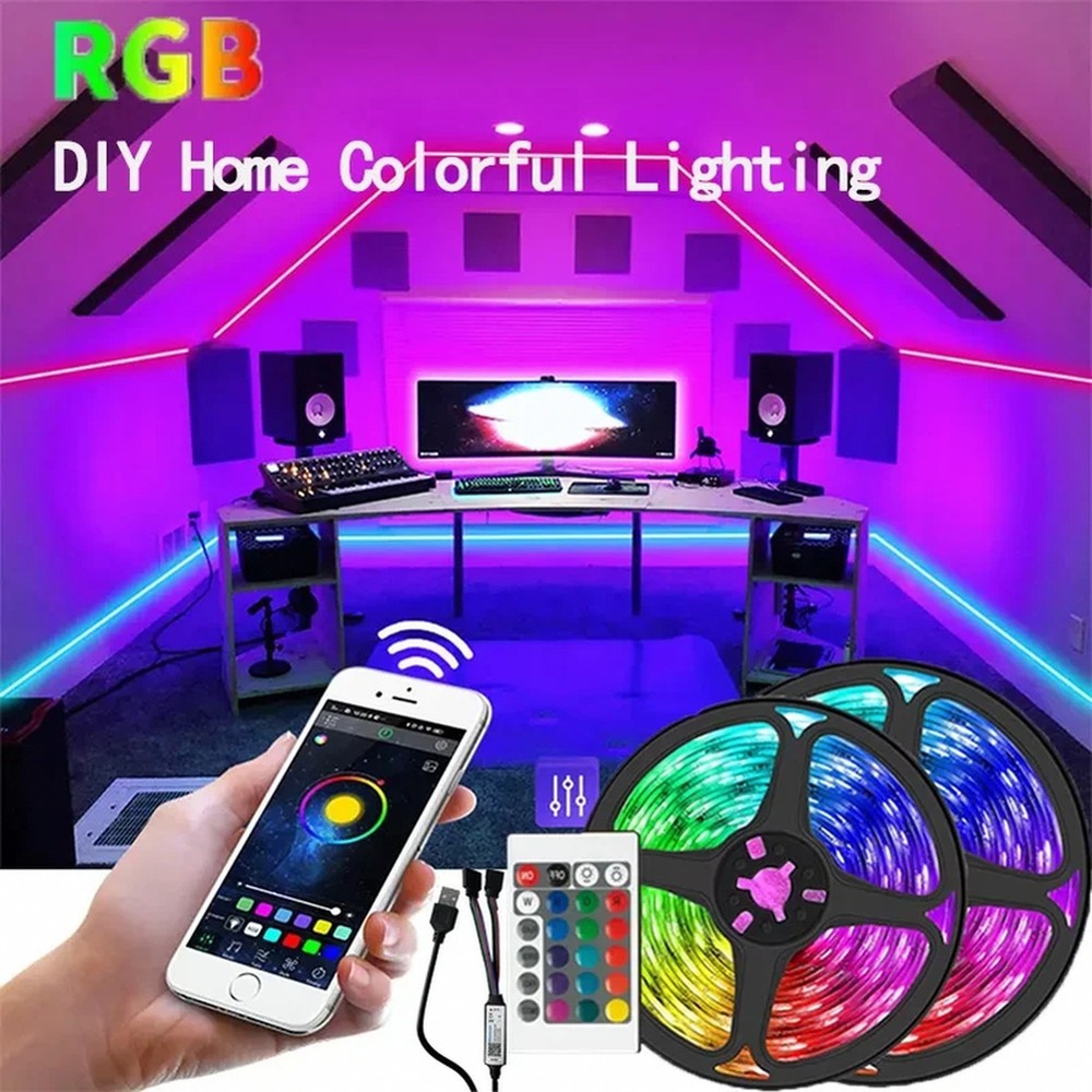 39.37 In-1181.1 In RGB LED Strip Light Bluetooth APP Control Color Changing