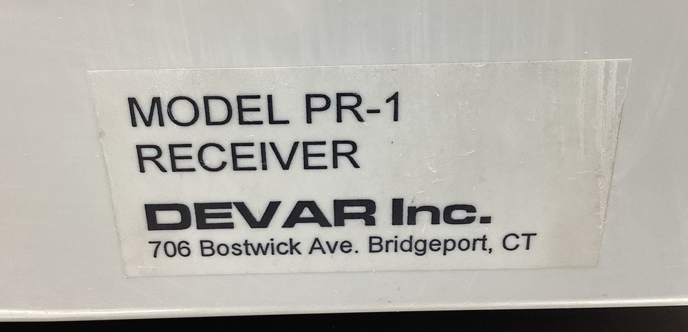 Devar Receiver Model PR-1 with Model 3019 Panel Meter 3A-27