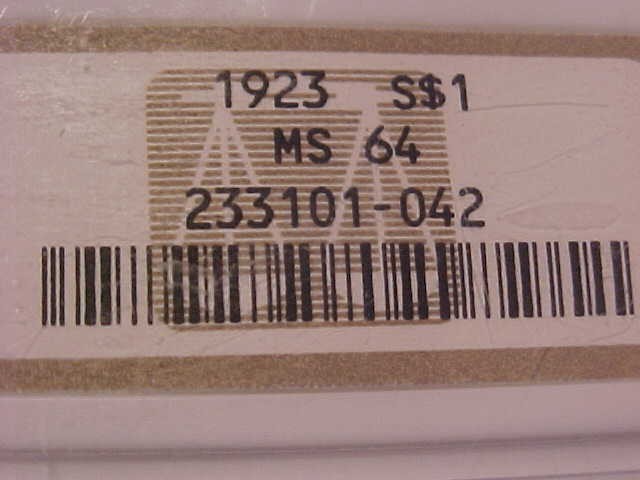 1923 US MS 64 PEACE DOLLAR NGC GRADED