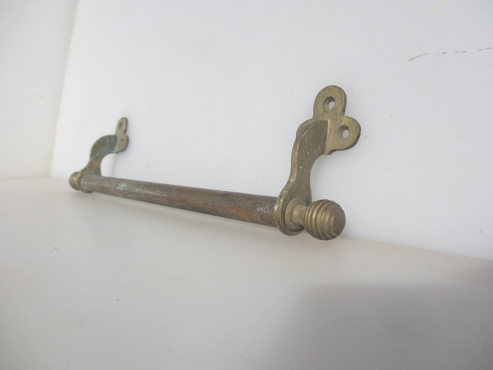 Victorian Brass Sash Window Bar Lift Old Trunk Handle Pull Antique Beehive 15"